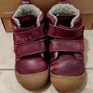 NATURINO BUBBLE VL Nappa lined ankle boots, Burgundy Size EU 26, US 9.5